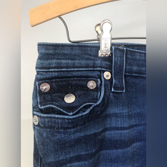 🔥True Religion | Women’s dark denim skinny jeans, back flap pockets, size 27 - Picture 10 of 12
